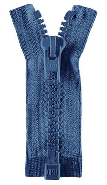 Opti - Jackenreißverschluss, teilbar, 65 cm, hellblau